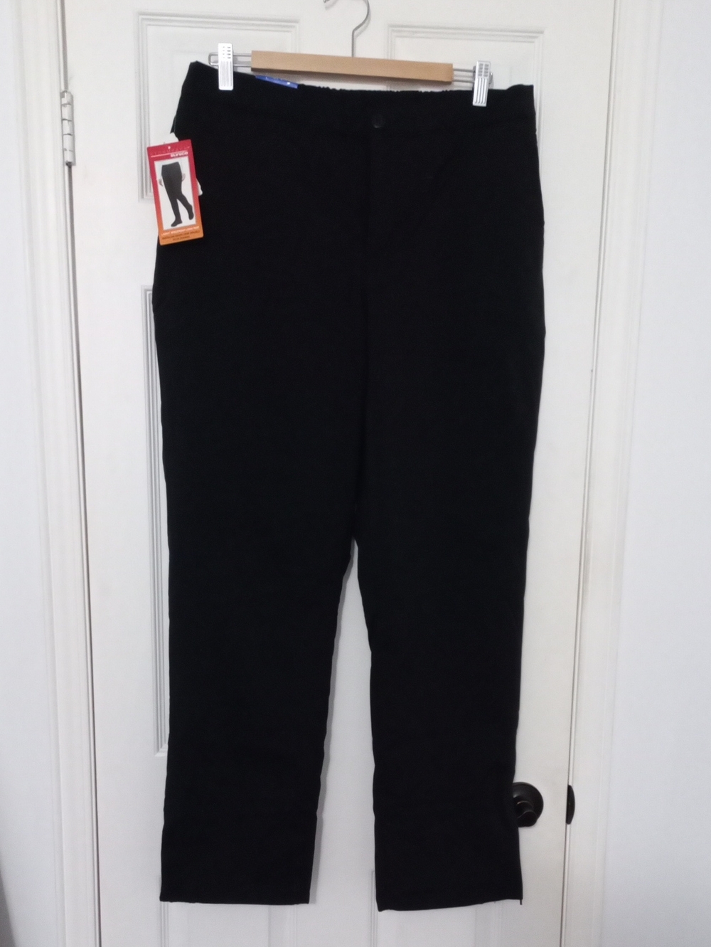 Sunice Womens Black Windproof Lined Pants - Straight Leg.
